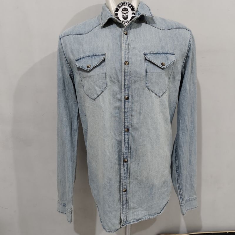 Zara Man Western Denim Shirt