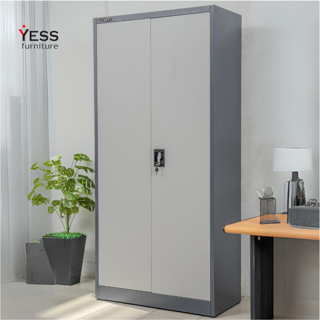 Lemari besi / lemari pintu ayun / lemari 2 pintu besi / lemari kantor / lemari minimalis