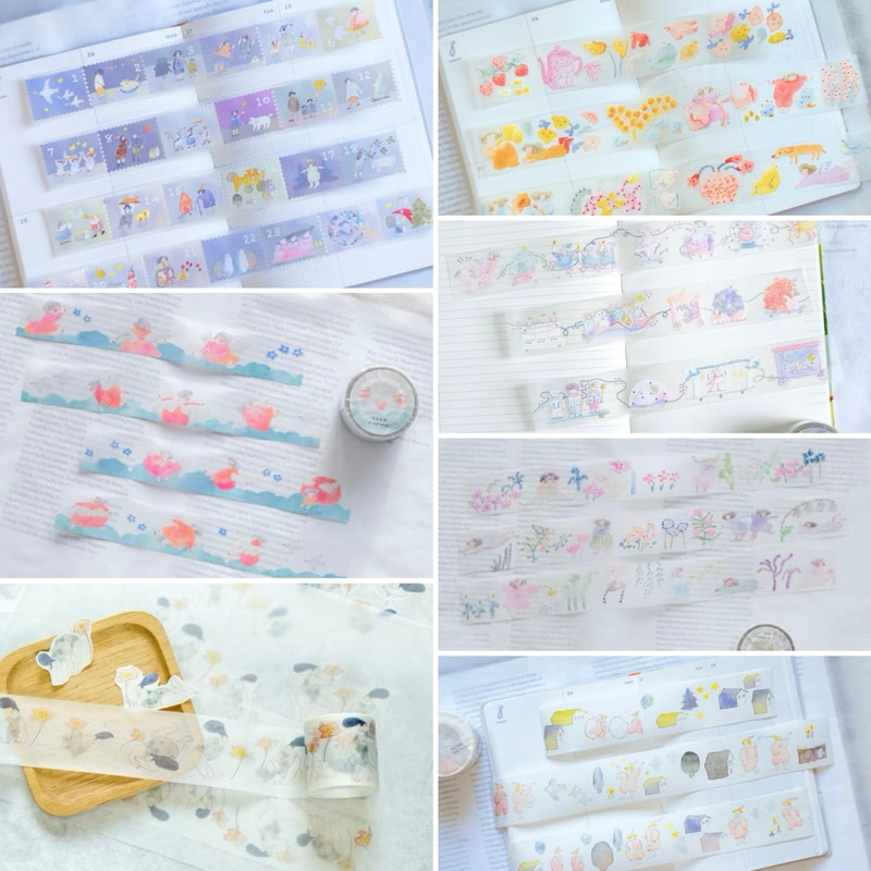 

[Sample per loop] Dodolulu Washi and PET Tape - Pinkies Fairies / Planting / In Search of / If I had Wings / Embrace the Joy / Indulgence / With Love