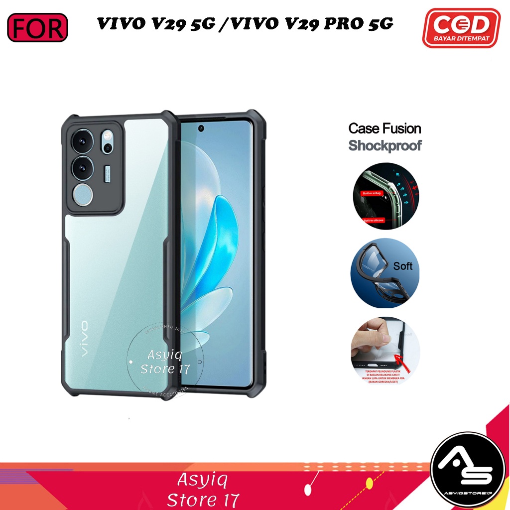 PROMO CASE VIVO V29 5G V29 PRO 5G V29E HARD CASE SOCKPROOF TRANSPARAN CASING