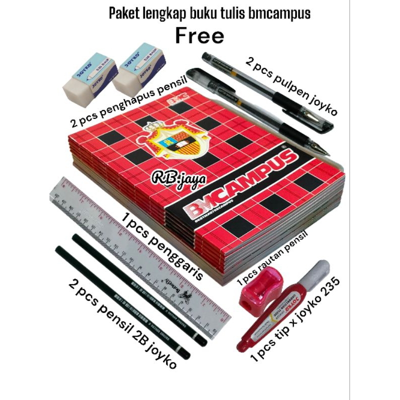 

Promo Promo Paket Lengkap Buku Tulis BMCAMPUS 36 Lembar 1 Pack Isi 10 Buku