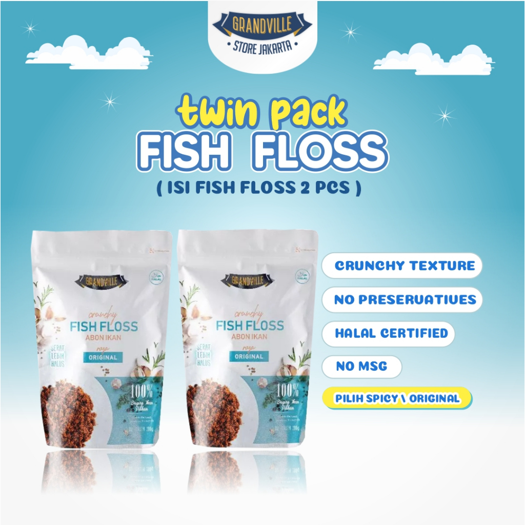 

Grandville (2 Pack) Abon Ikan Crunchy Floss MPASI Tanpa MSG & Pengawet