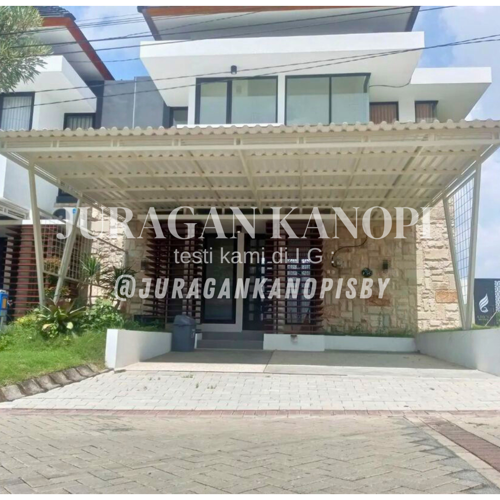 Kanopi alderon double layer terpasang