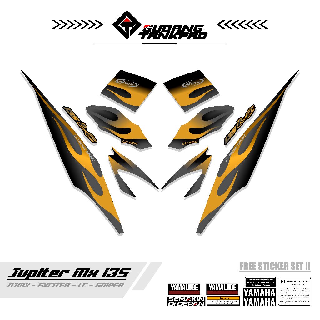 STRIPING MOTOR YAMAHA JUPITER MX OLD 135 / MTF 2 / STIKER STRIPING MX LAMA 135 / STRIPING MX OLD 135