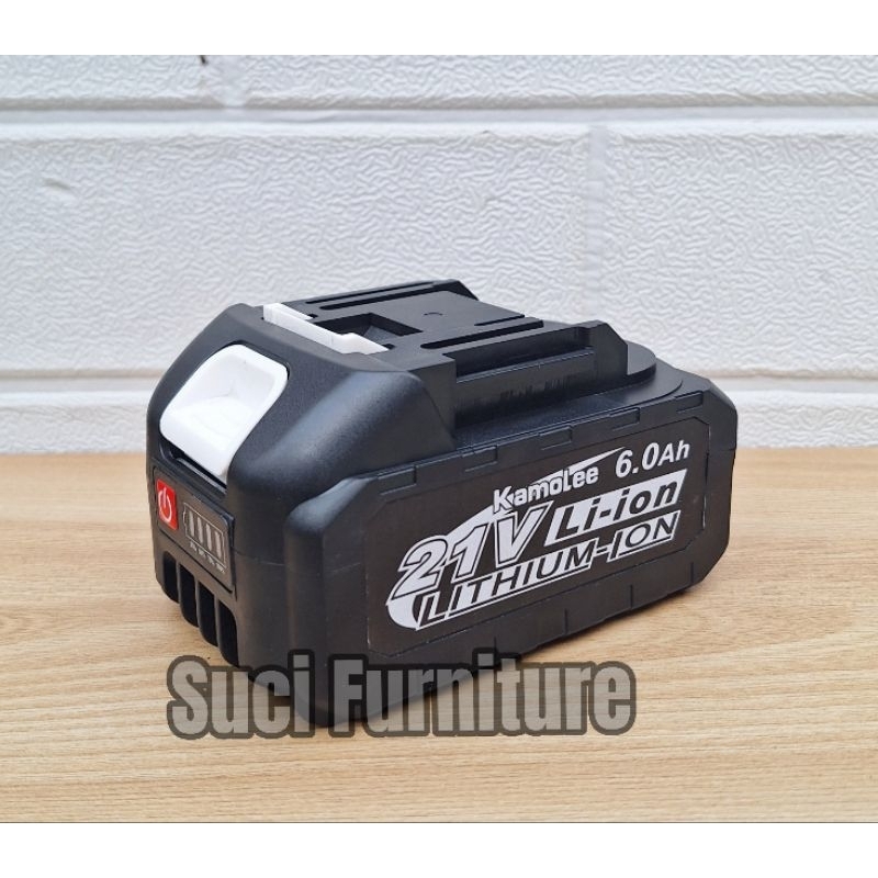 Beterai Impact Wrench Kamolee 21v 6.0ah Versi Terbaru Baterai Bor Kamolee Gerinda Kamolee