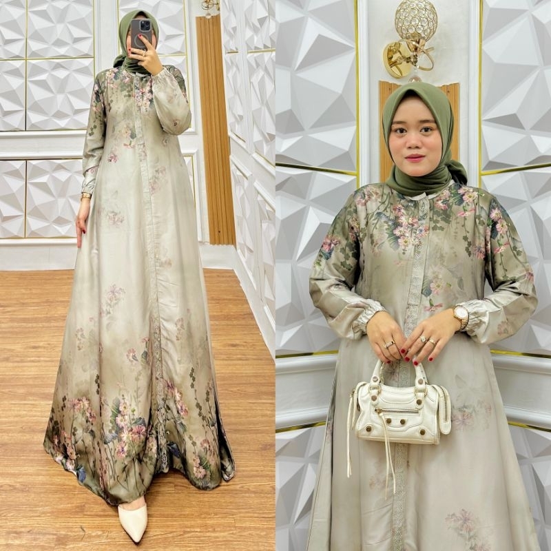 GAMIS ARMANI SILK MOTIF TERBARU, GAMIS MUSLIM, GAMIS MODERN, GAMIS MOTIF, GAMIS MOTIF ARMANI , GAMIS