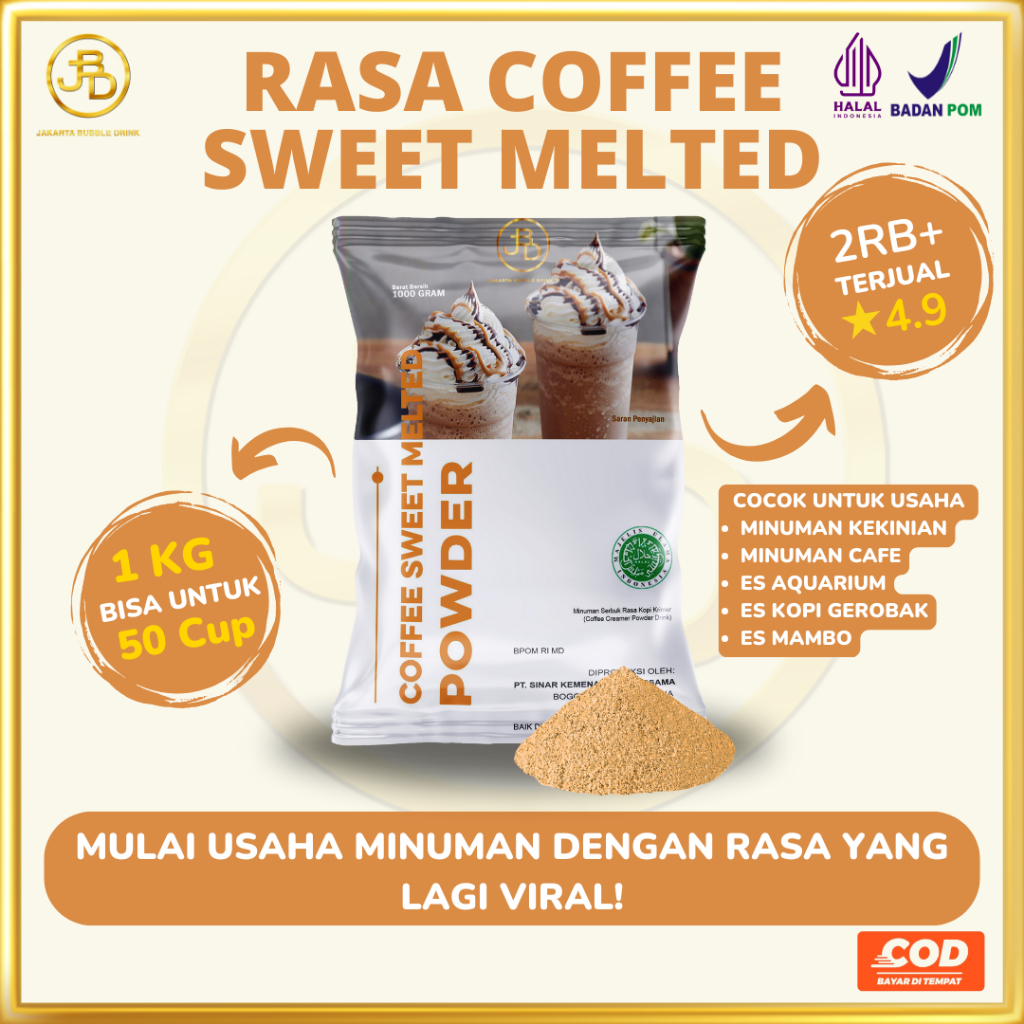 

Bubuk Minuman Premium COFFEE CARAMEL -Jakarta Bubble Drink | BPOM&HALAL