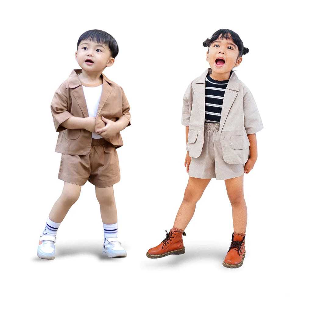 EMILY SET Baju Setelan Blazer Anak Perempuan Laki Laki 1-6 tahun