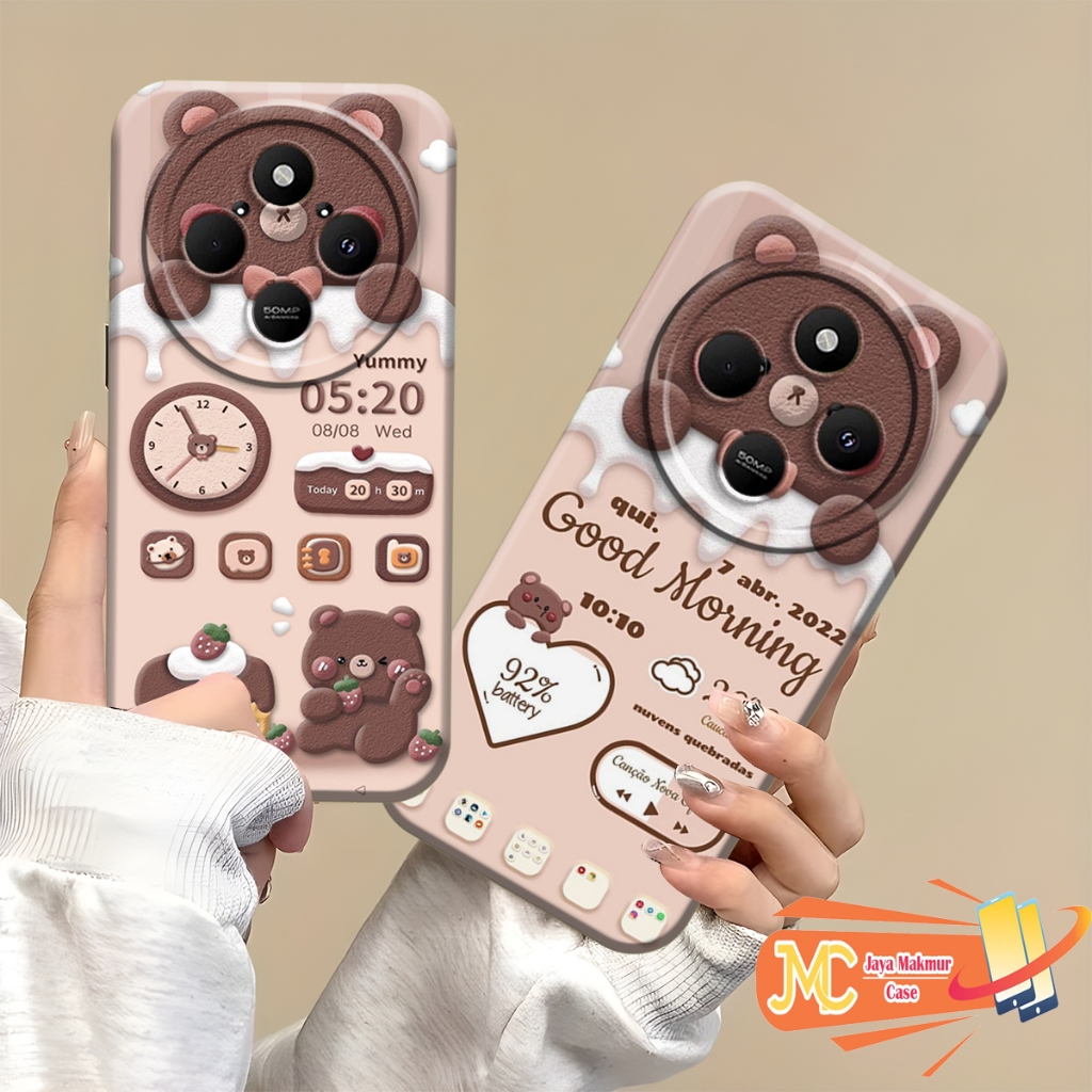 SOFTCASE poco c75 / redmi 14c / redmi 13c / redmi c65 motif Bear Lucu- Case Cewek - Case poco - Case