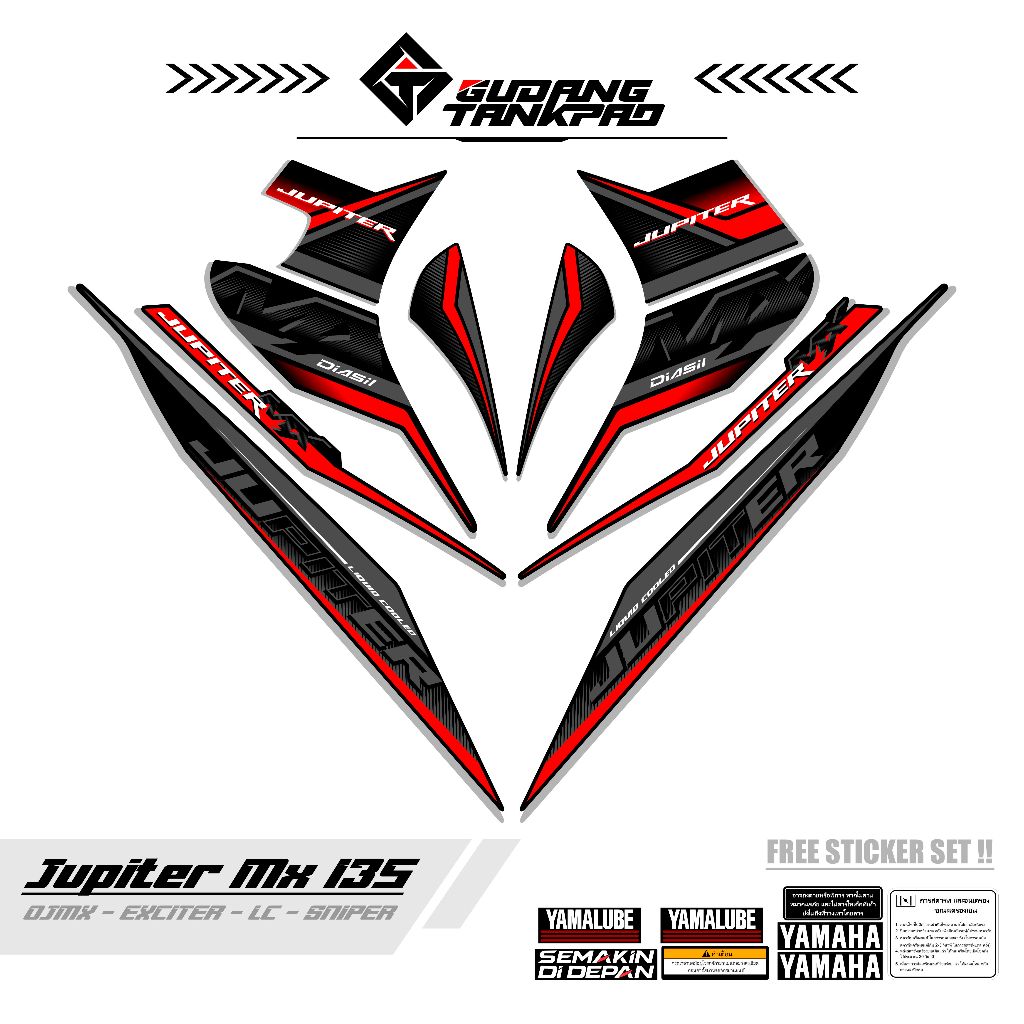 STRIPING MOTOR YAMAHA JUPITER MX OLD 135 / MTF 65 / STIKER STRIPING MX LAMA 135 / STRIPING MX OLD 13
