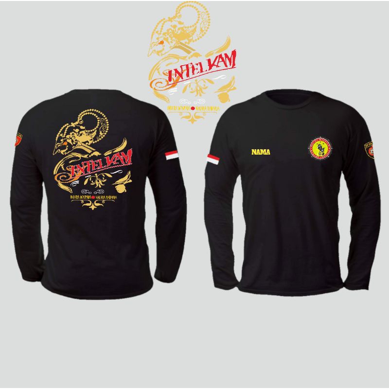 kaos sat intelkam terbaru lengan panjang/intel
