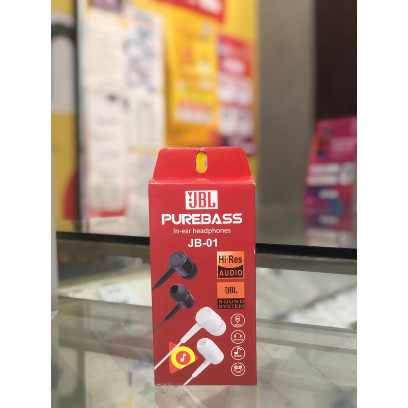 Headset Earphone Handsfree Hf JBL JB-01 Purebass