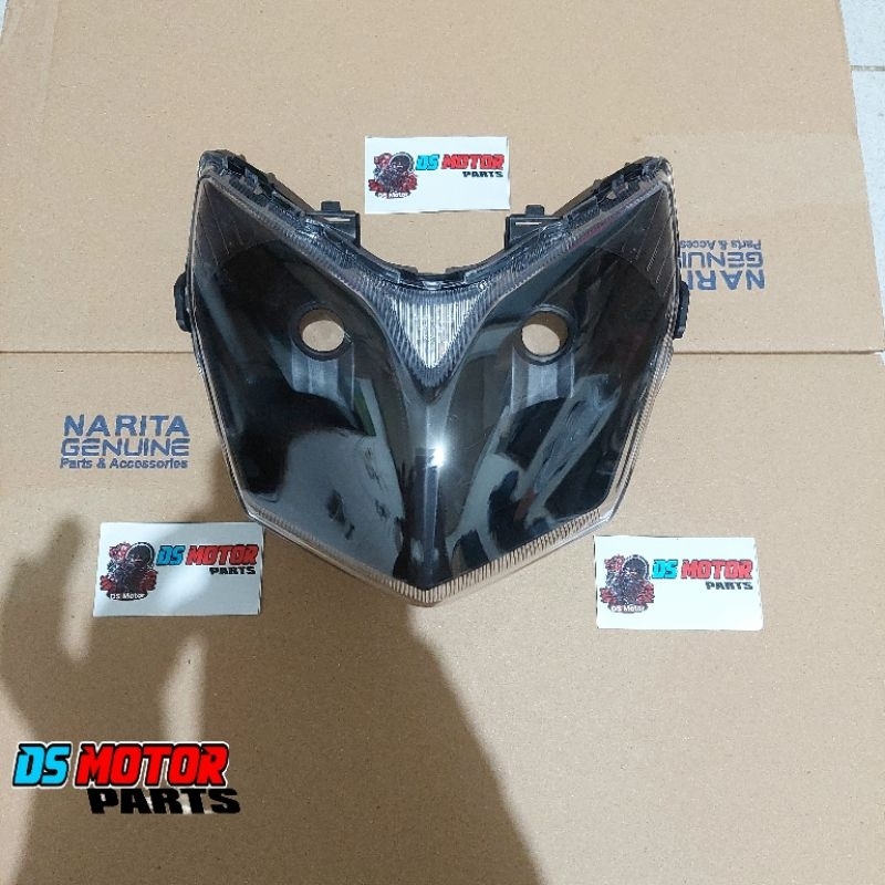 Reflektor Lampu Depan Supra X 125 New Batman 2007-2013 Custom Smoke Hitam Bahan Biled
