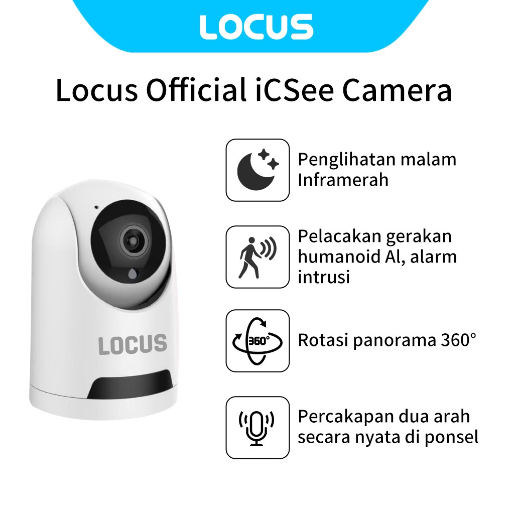 Locus Official iCSee CCTV Nirkabel