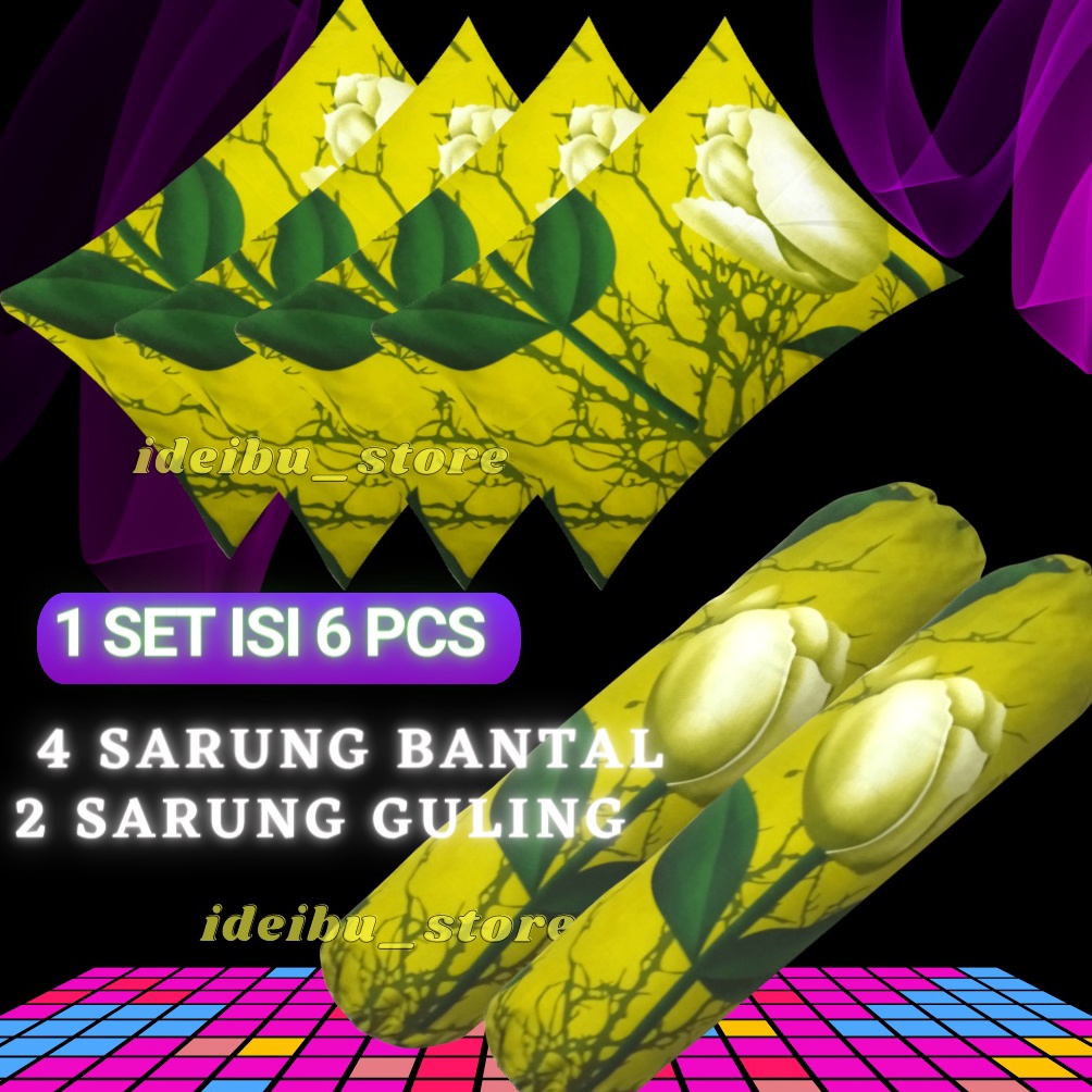 Terkini Grosir 1 set sarban sargul isi 6 pcs 4 sarung bantal 2 sarung guling sepasang murah setengah