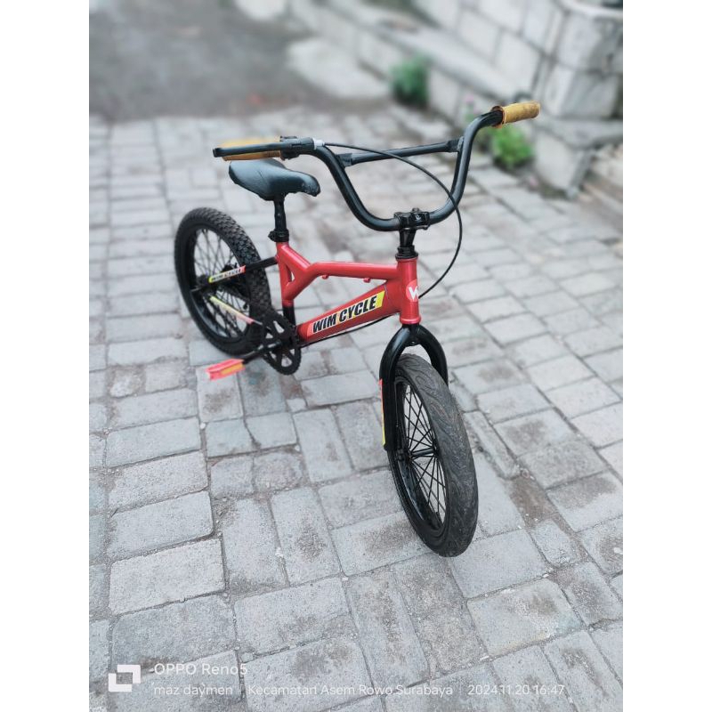 SEPEDA BEKAS UK 16" WIMCYCLE REPAINT & ORIGINAL / SEPEDA SECOND ANAK UKURAN 16 INCH CAT ULANG / SEPE