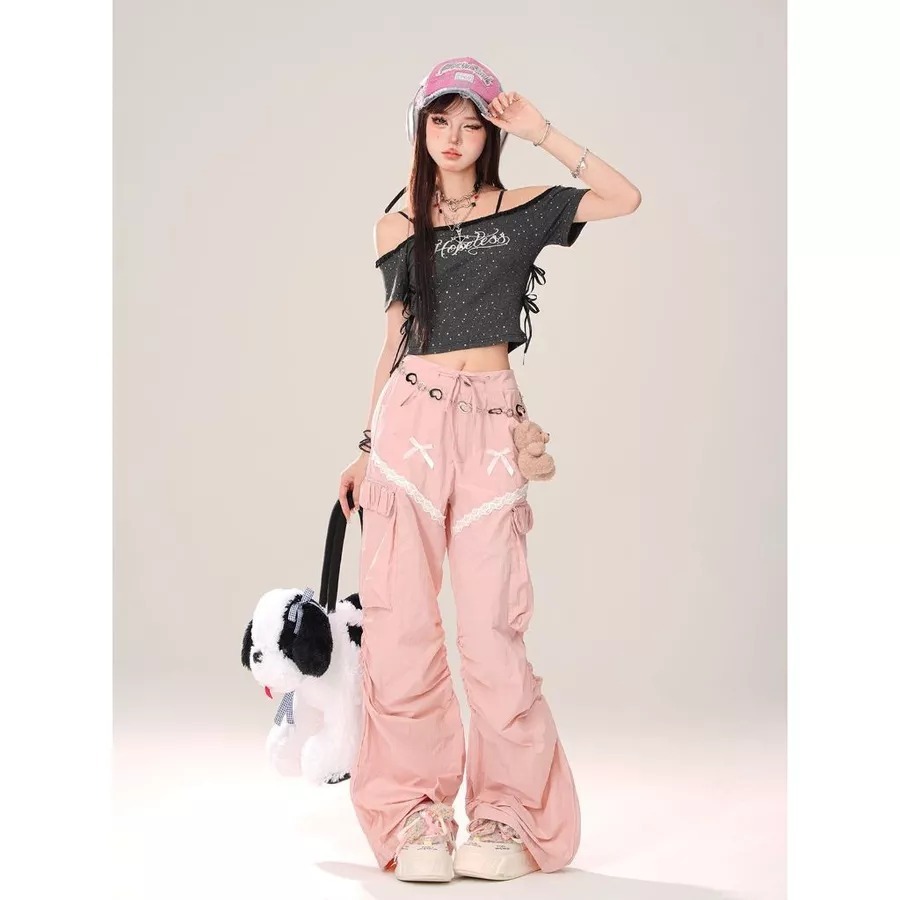 WSW - Pants Celana Kargo Korea Hip Hop Style Wanita