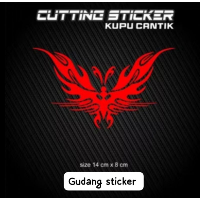 

Sticker promo kupu cantik cuting stiker