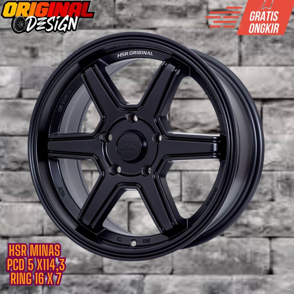velg HSR MINAS R16 Pelek mobil ring 16 untuk mobil XPander , innova , terios , rush