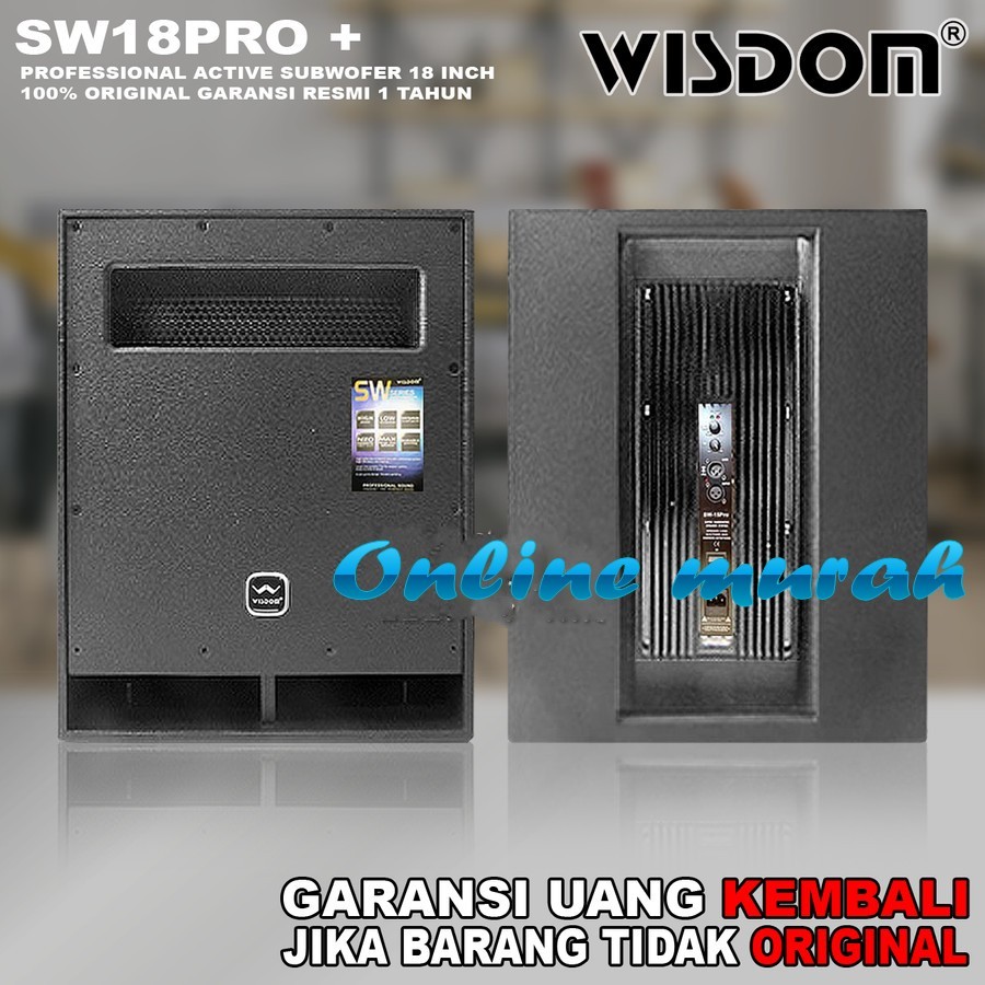 SUBWOOFER AKTIF WISDOM SW18 PRO + / SW18PRO+ / SW 18PRO + 18 INCH 1 BUAH ORIGINAL