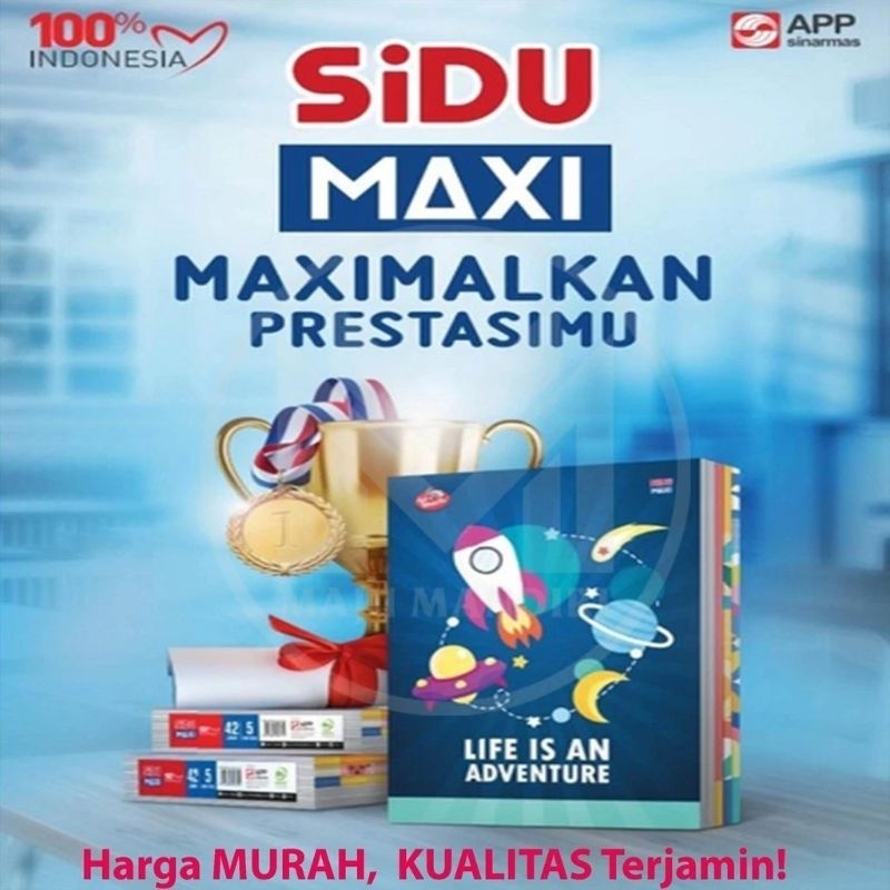 

Buku tulis sidu maxi boxy isi 42 lembar