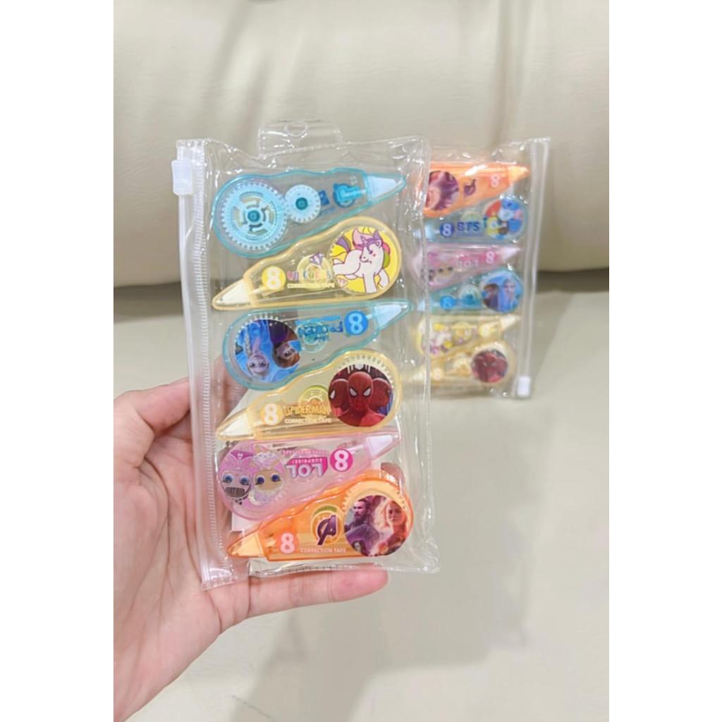 

PROMO PERLENGKAPAN SEKOLAH ANAK Tip-ex Roll Correction - Penghapus Pulpen Tip Ex Roll Isi 6PCS Karakter Lucu / Penghapus Pulpen / Tip Ex Isi