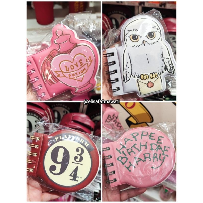 

Miniso x Harry Potter Note book Nine and three quarters platform / hedwig / love potion / hapee birthdae harry