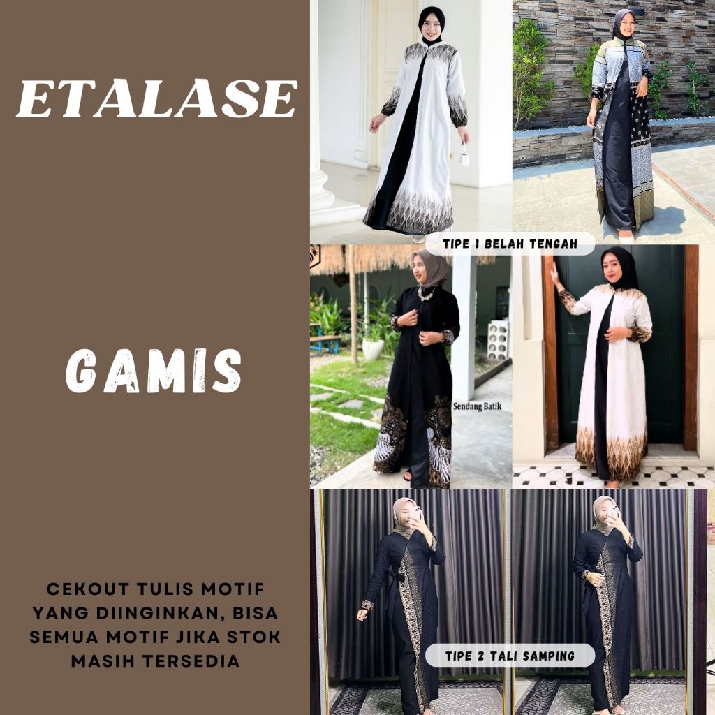 SENDANG BATIK Dress batik kombinasi polos lengan balon | Dress Gamis batik kondangan terbaru motif p