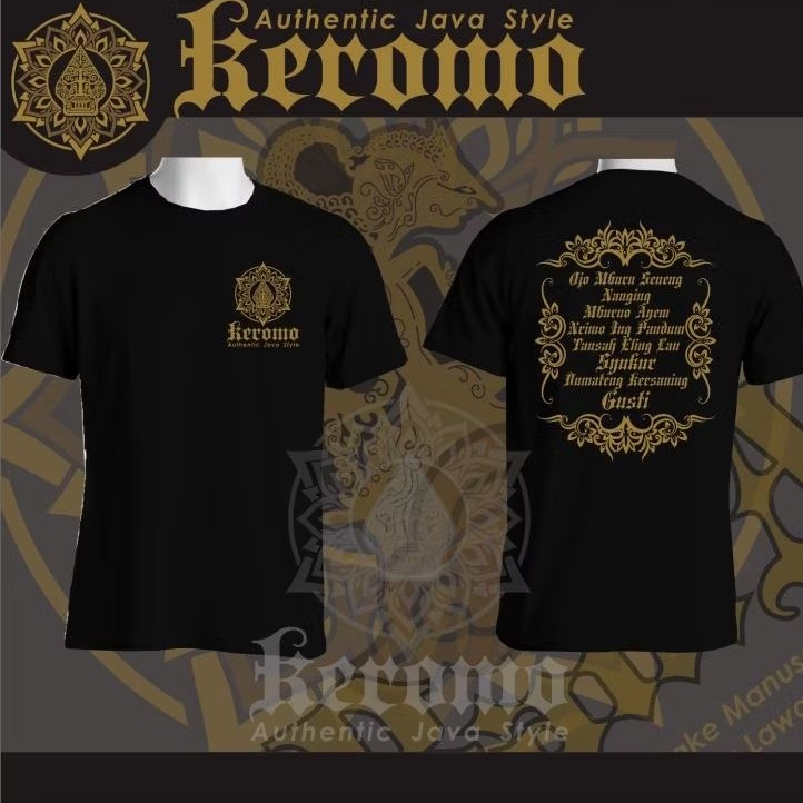 Kaos Keromo Authentic/Kaos Pitutur Jawa/Kaos Kejawen/Kaos Jawa/Kaos Jawa Keren/Kaos Kata-kata Jawa/K