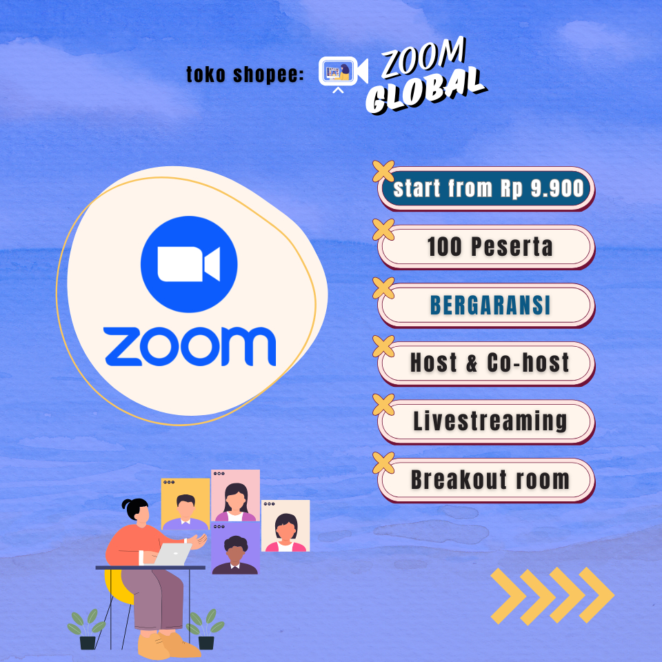 Zoom Premium Lisensi 100 Peserta Mingguan Bulanan Bergaransi
