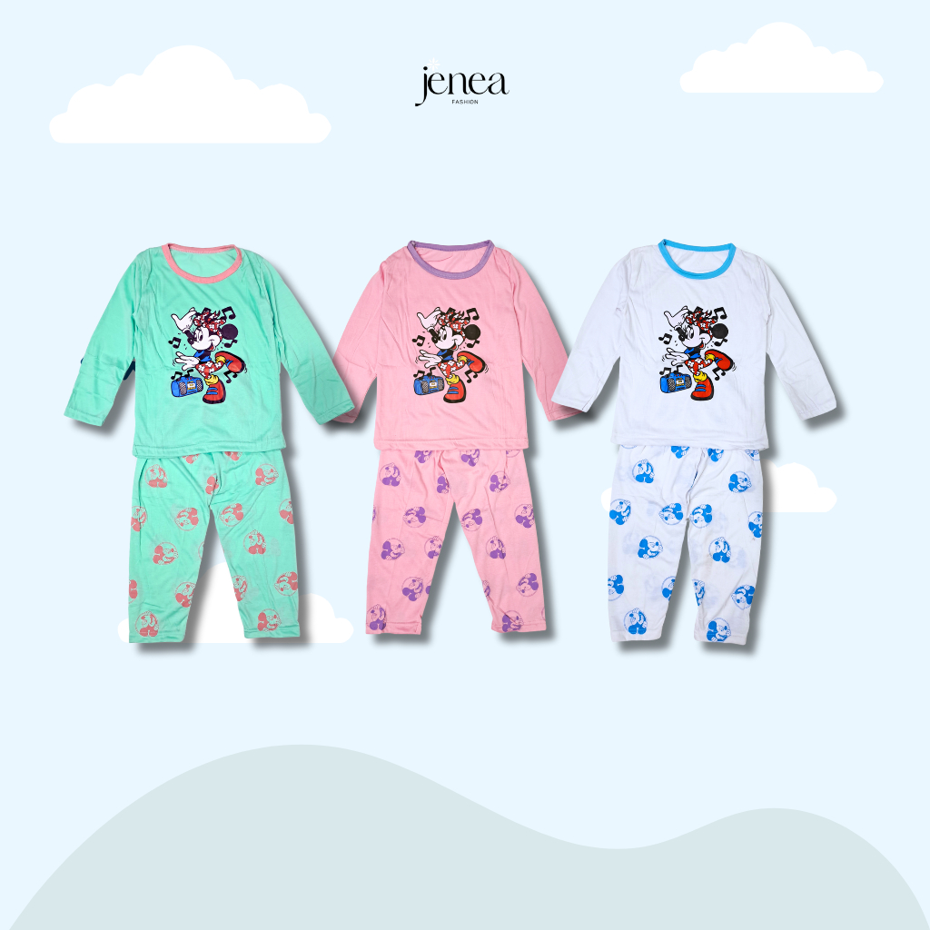 Setelan Panjang Anak Perempuan | Setelan Sablon Anak Perempuan | Baju Tidur Anak Perempuan | Baju Ti