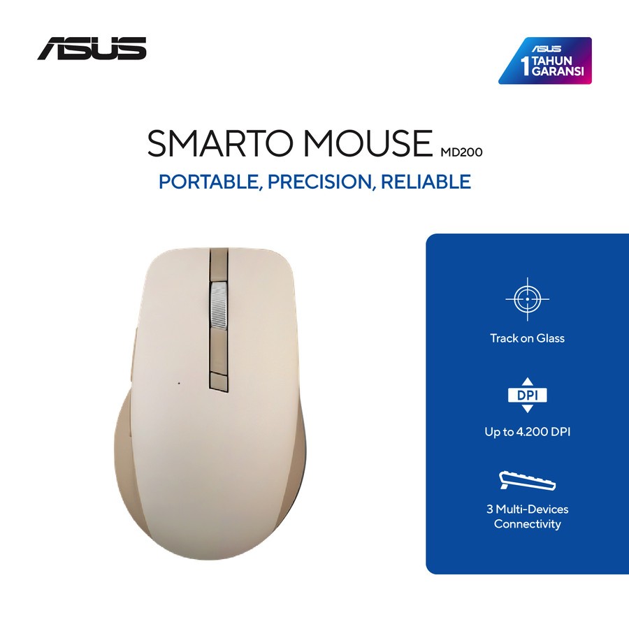 ASUS SmartO Mouse MD200 - Oat Milk