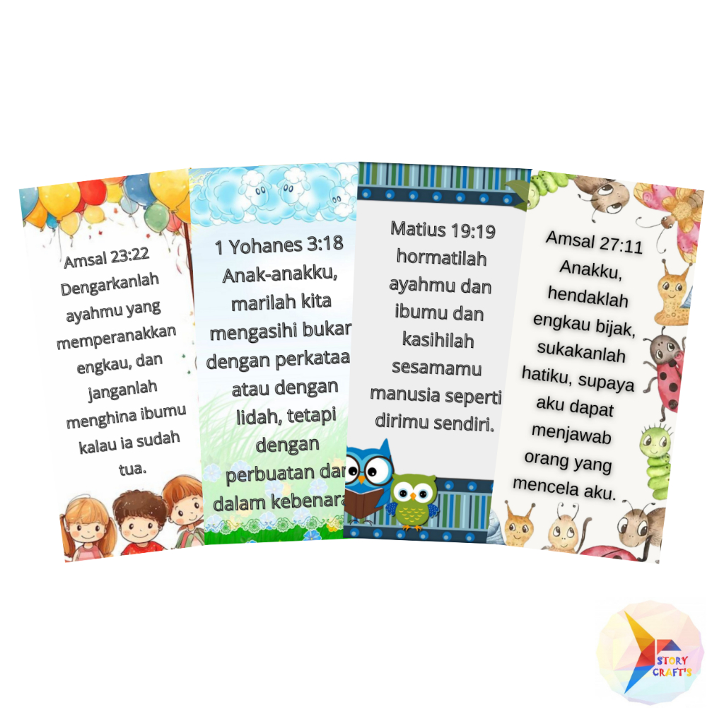 

Pembatas Buku Ayat Emas Alkitab Tema Sekolah Minggu Design Umum