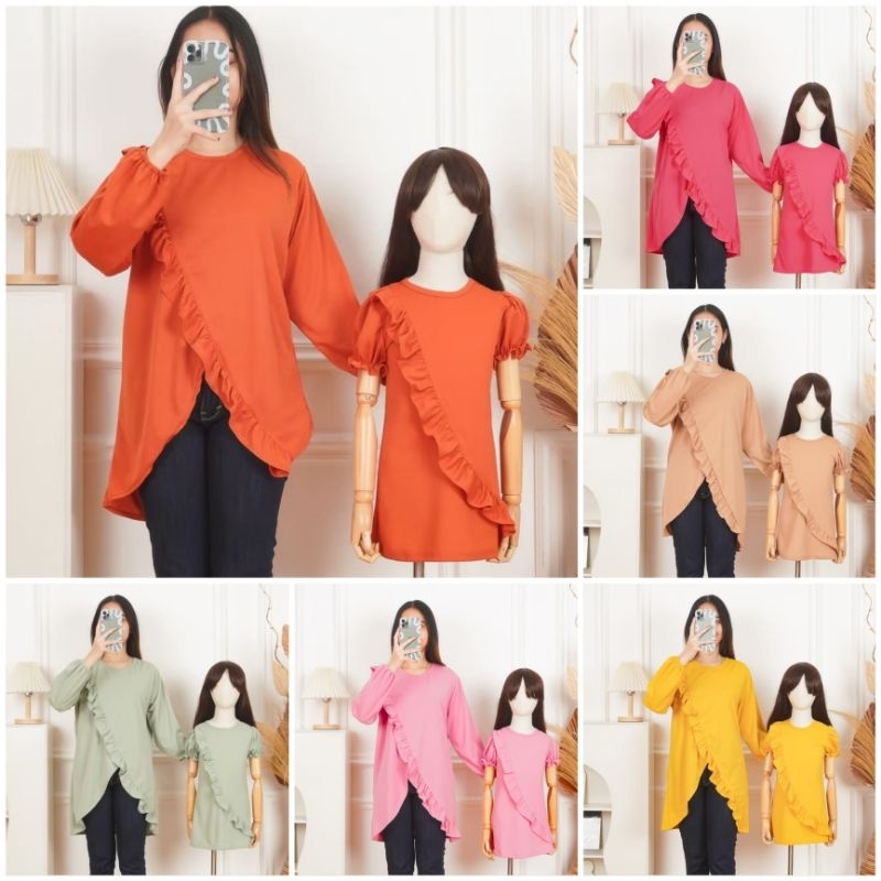 Silda Couple Ibu Anak / Baju Couple Ibu Dan Anak Perempuan / Blouse Couple Ibu Dan Anak / Atasan Cou