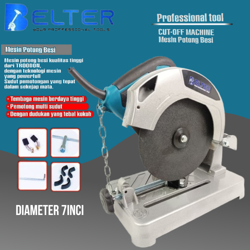 Mesin Potong Rel Geser Mesin Gergaji Potong Besi 7" Mesin CUT OFF Saw 7inch Mesin  CUT OFF