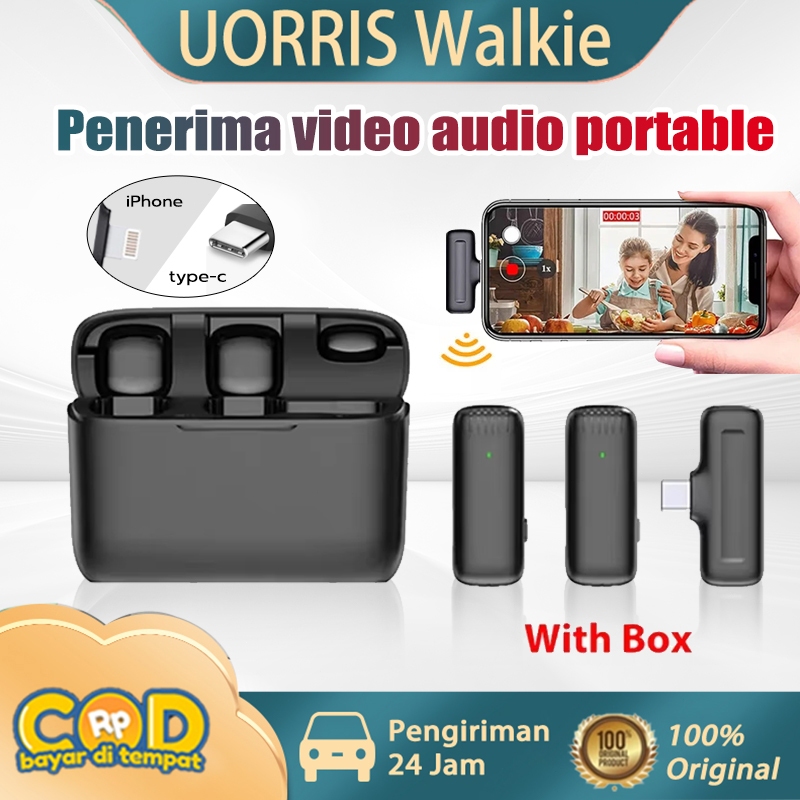 READY YA J13/11 Microphone Nirkabel Lavalier Dual Wireless Mic Bluetooth Portable Mic Clip On Wirele