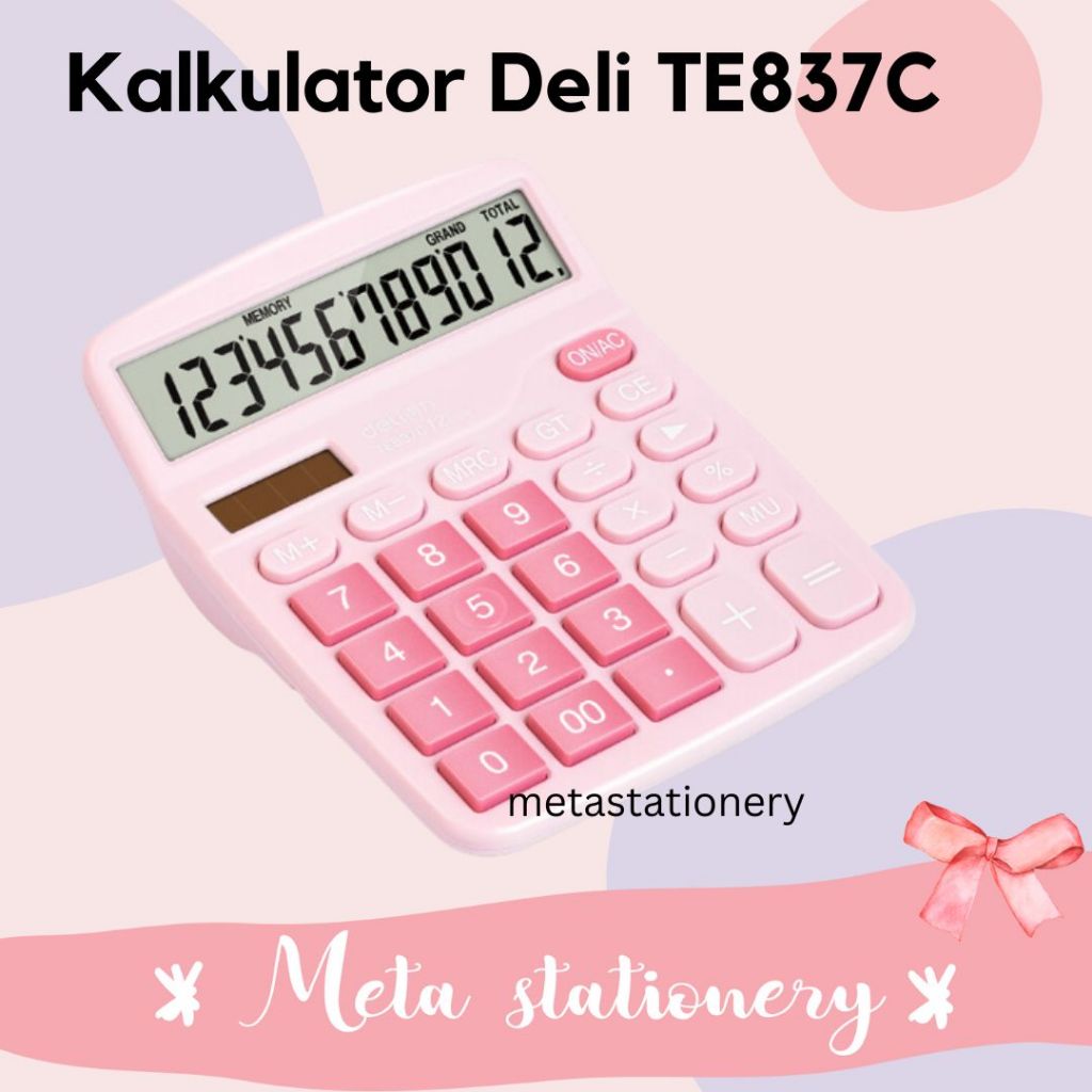

Calculator / Electronic Calculator / Kalkulator DELI Dual Power TE837C