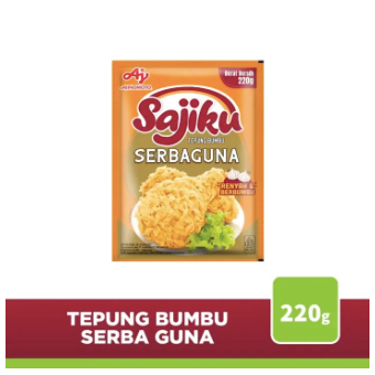 

sajiku tepung serbaguna 220gr x 10 sachet - 1 renceng