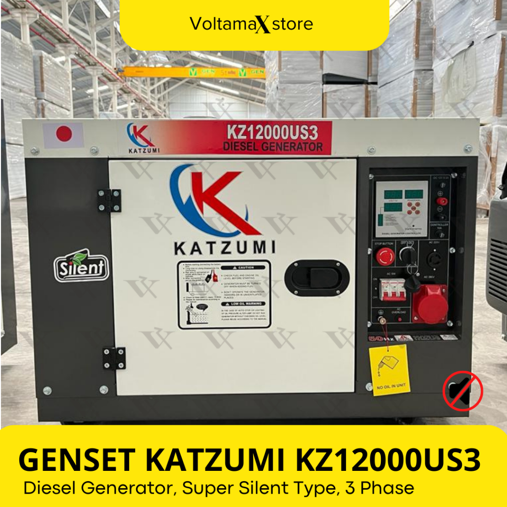 Genset 10 kva 8000 watt Katzumi Silent Portable KZ12000US3 - Silent Diesel