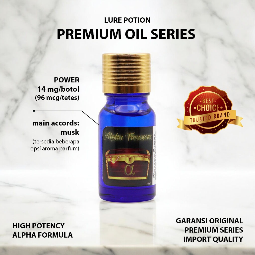 ALPHA TREASURES Parfum Oil Premium Status Series Untuk Pria Tahan Lama Wangi Memikat Original Pherom