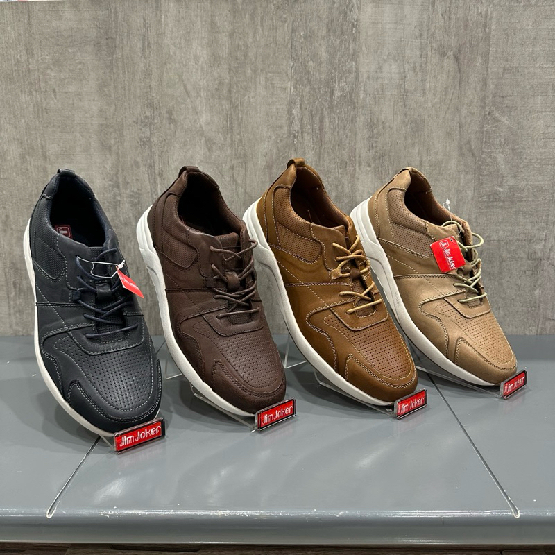 Jim joker sepatu sneakers pria kulit asli super ringan