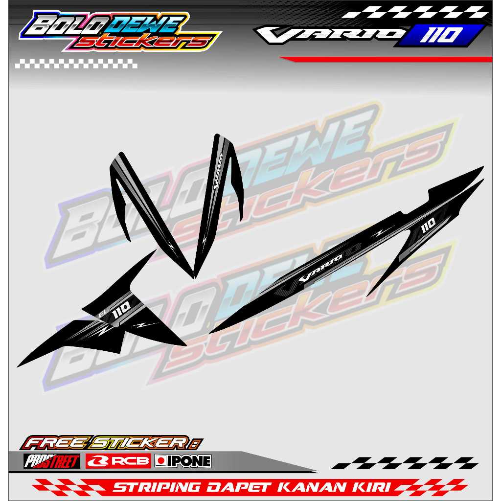 STRIPING VARIASI MOTOR HONDA VARIO 110 / STICKER LIST MOTOR HONDA VARIO 110