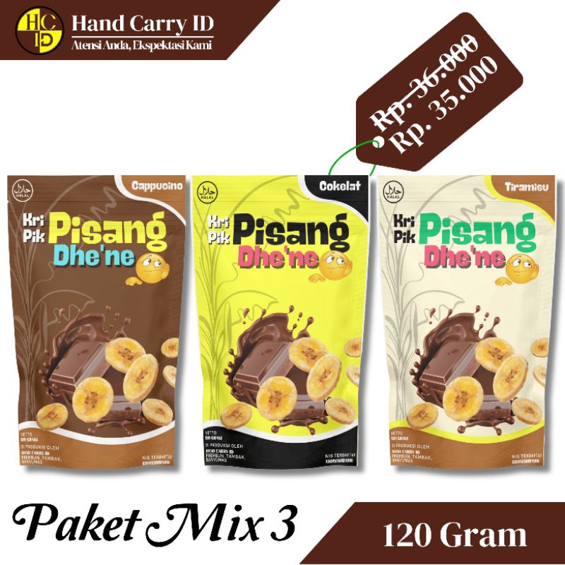 

Paket Mix 3 (Keripik Pisang Dhe'ne)