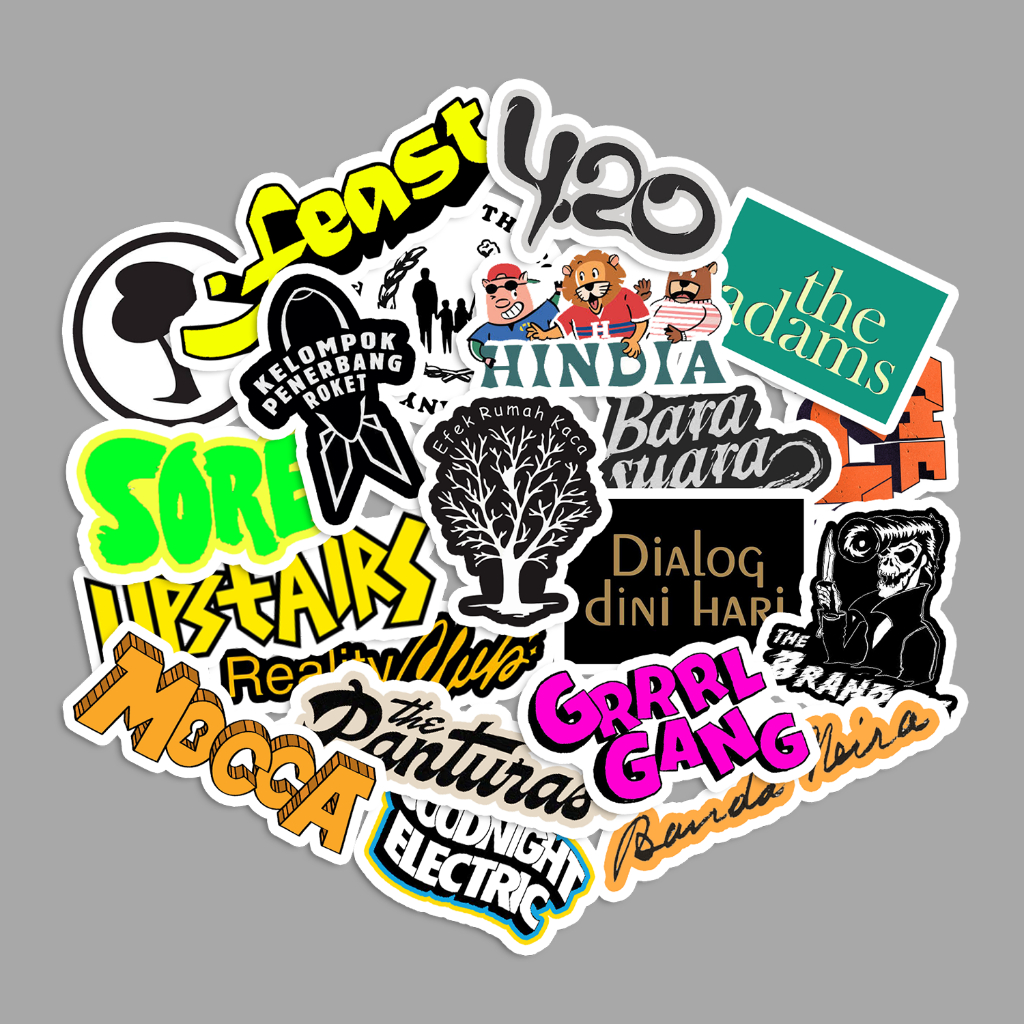 STICKER PACK - BAND INDIE | STICKER KOPER STICKER TUMBLER STICKER LAPTOP HELM