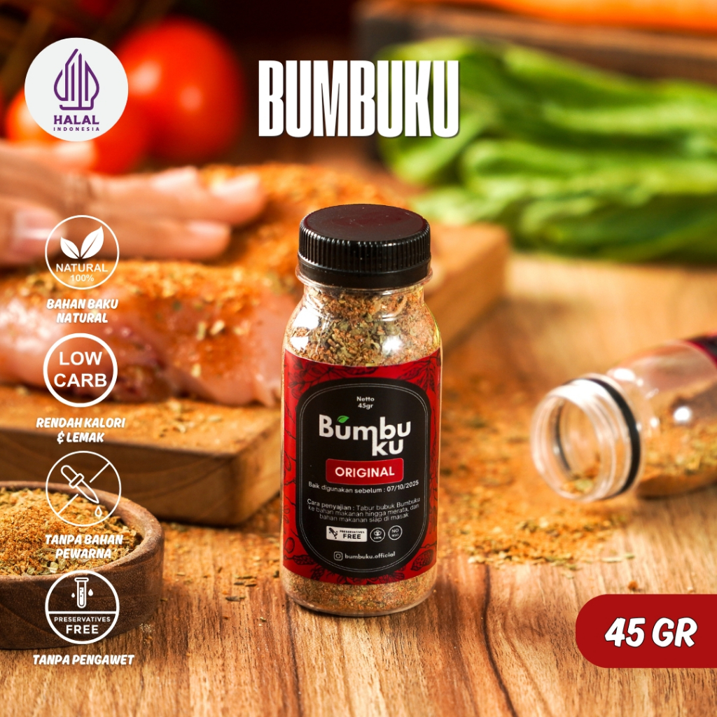 

BUMBUKU Bumbu Marinasi Rendah Kalori Untuk Berbagai Makanan Rasa ORIGINAL - 45gr
