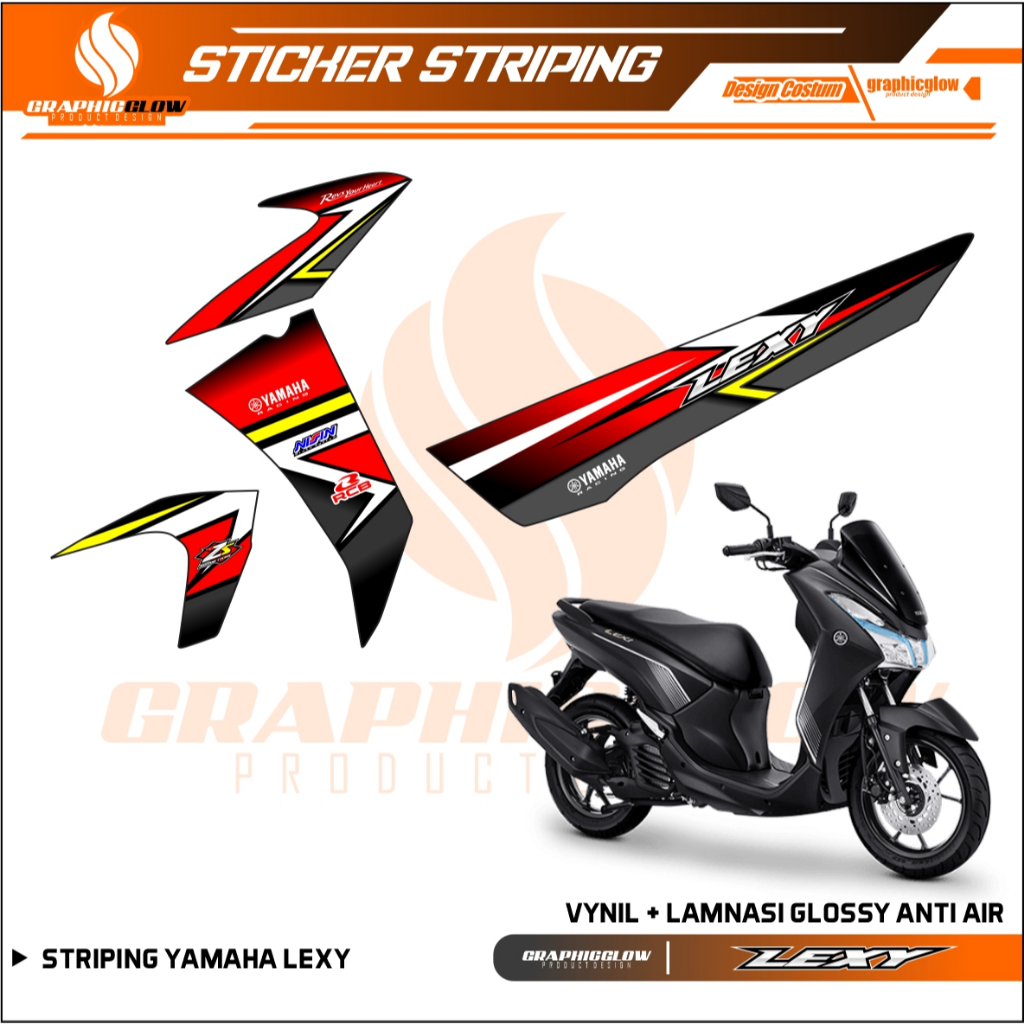 STIKER STRIPING  MOTOR YAMAHA LEXI ANTI LUNTUR KEREN STRIPING LEXI 125 STRIPING YAMAHA LEXI 125