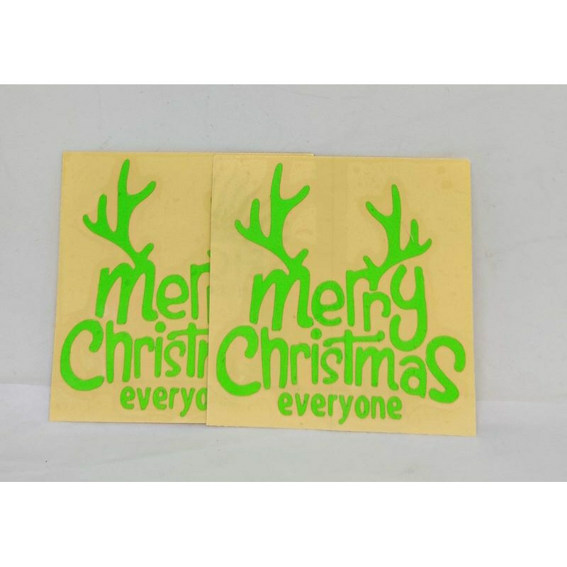 

stiker rohani merry christmas hijau