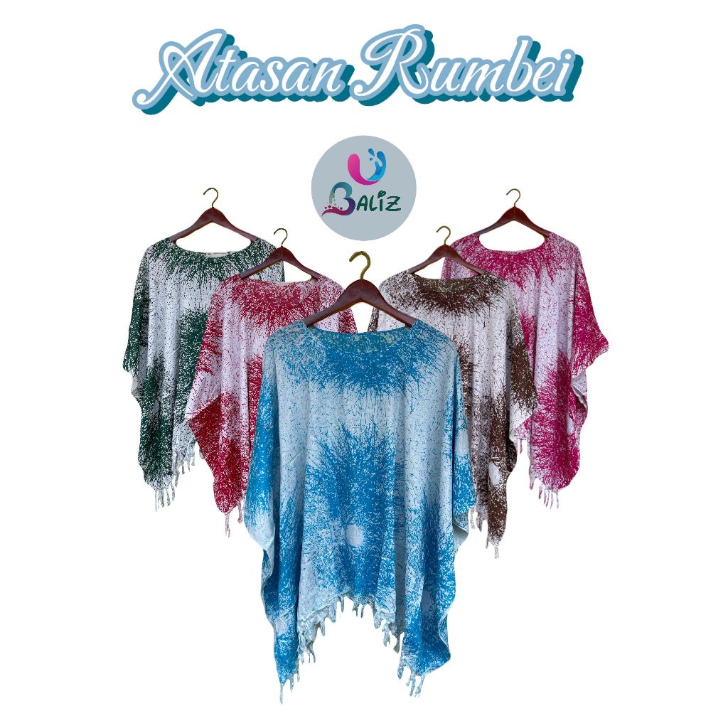 baju rumbei bali - baju bali - atasan bali - kaos wanita - atasan kelelawar - atasan ponco jumbo - b