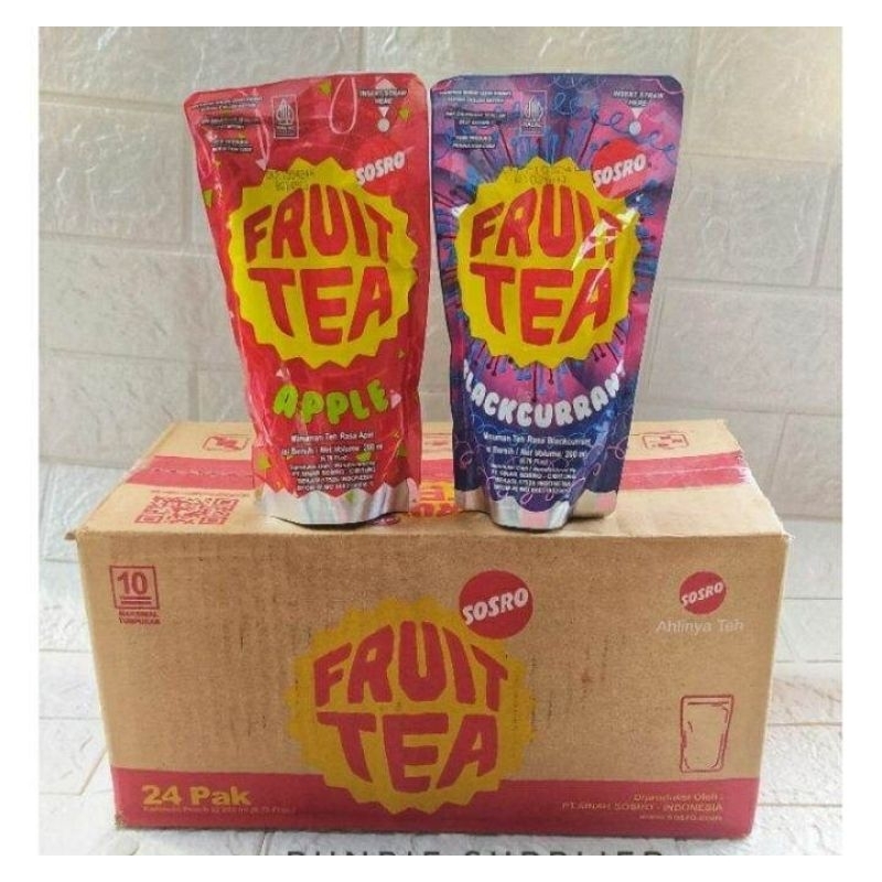 

(1DUS) FRUIT TEA POUCH 200ML 1DUS ISI 24POUCH APEL DAN BLACKCURRANT