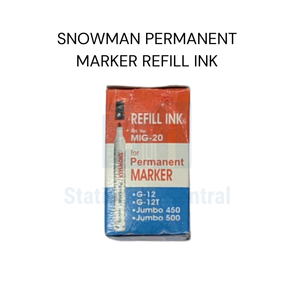 

Tinta Spidol Permanen Snowman Refill Ink Permanent Marker MIG-20